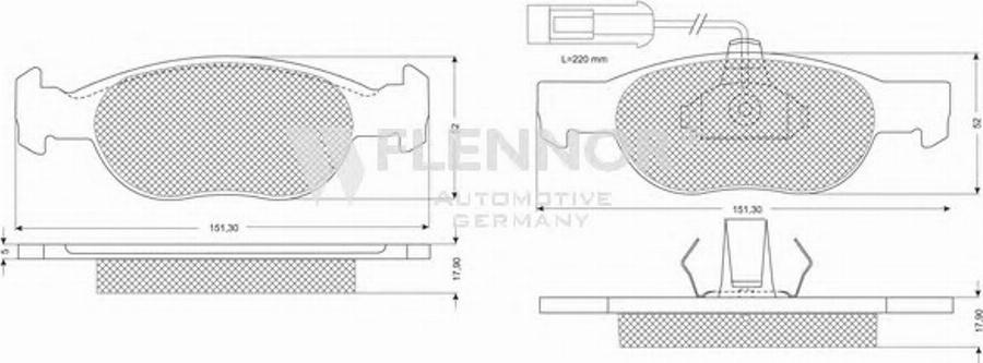 Flennor FB210293 - Kit de plaquettes de frein, frein à disque cwaw.fr