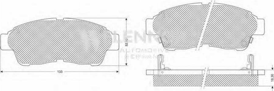 Flennor FB210240 - Kit de plaquettes de frein, frein à disque cwaw.fr