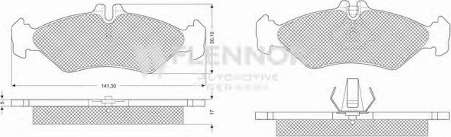 Flennor FB210252 - Kit de plaquettes de frein, frein à disque cwaw.fr