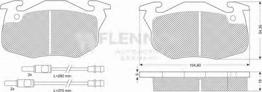 Flennor FB210257 - Kit de plaquettes de frein, frein à disque cwaw.fr