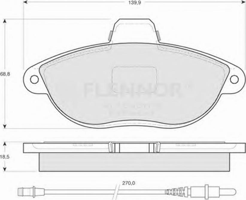 Flennor FB210266 - Kit de plaquettes de frein, frein à disque cwaw.fr