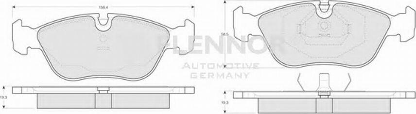 Flennor FB210261 - Kit de plaquettes de frein, frein à disque cwaw.fr