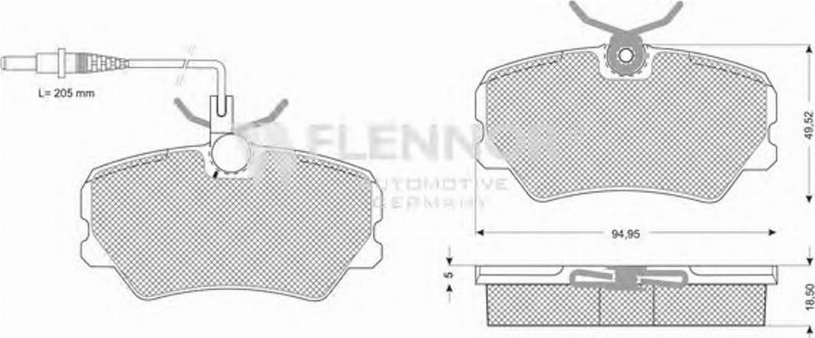 Flennor FB210267 - Kit de plaquettes de frein, frein à disque cwaw.fr