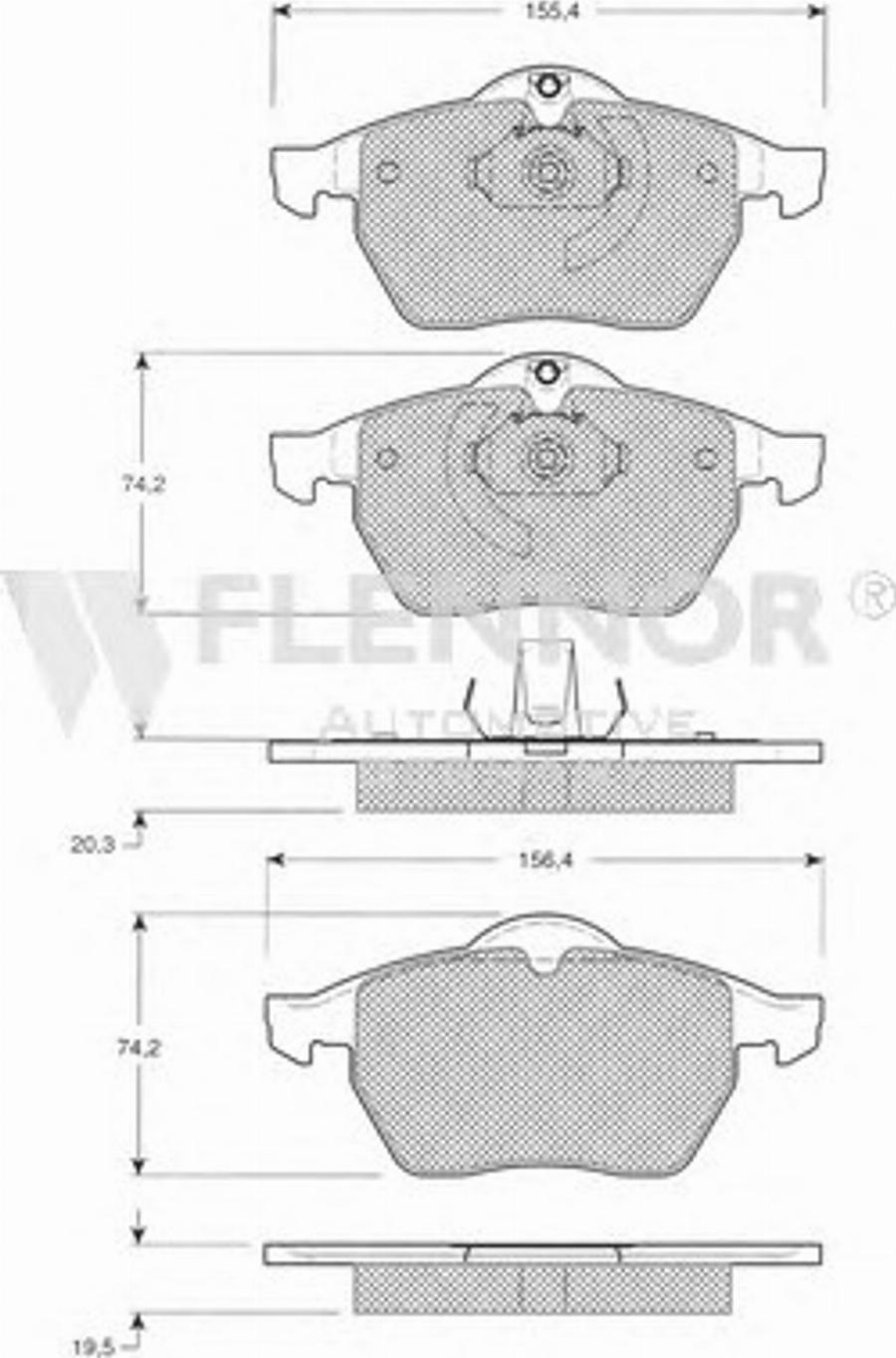 Flennor FB210207 - Kit de plaquettes de frein, frein à disque cwaw.fr