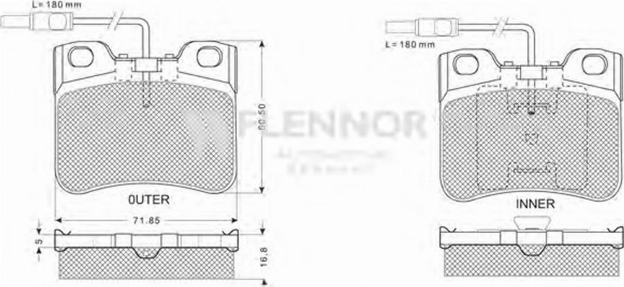 Flennor FB210211 - Kit de plaquettes de frein, frein à disque cwaw.fr