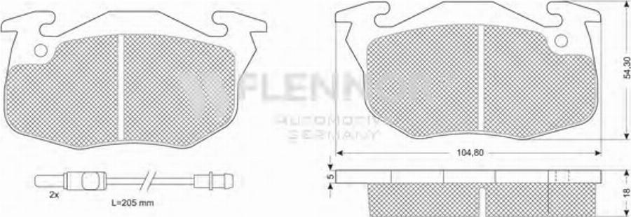 Flennor FB210213 - Kit de plaquettes de frein, frein à disque cwaw.fr