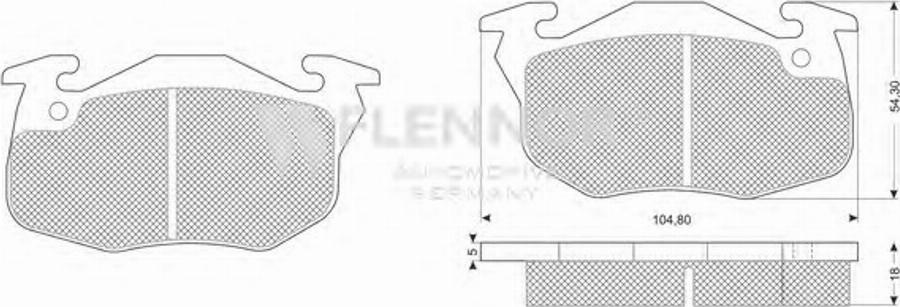 Flennor FB210287 - Kit de plaquettes de frein, frein à disque cwaw.fr