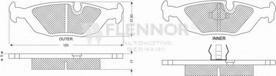 Flennor FB210236 - Kit de plaquettes de frein, frein à disque cwaw.fr