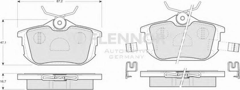 Flennor FB210231 - Kit de plaquettes de frein, frein à disque cwaw.fr