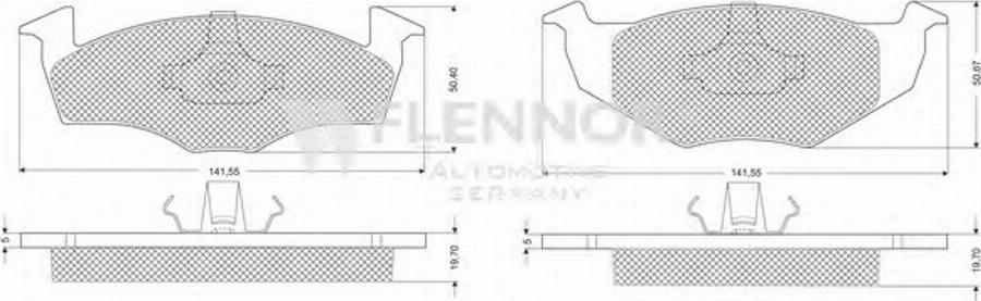 Flennor FB210232 - Kit de plaquettes de frein, frein à disque cwaw.fr