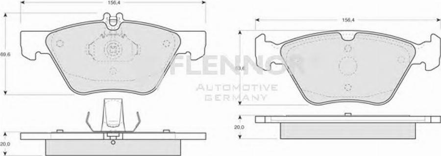 Flennor FB210237 - Kit de plaquettes de frein, frein à disque cwaw.fr