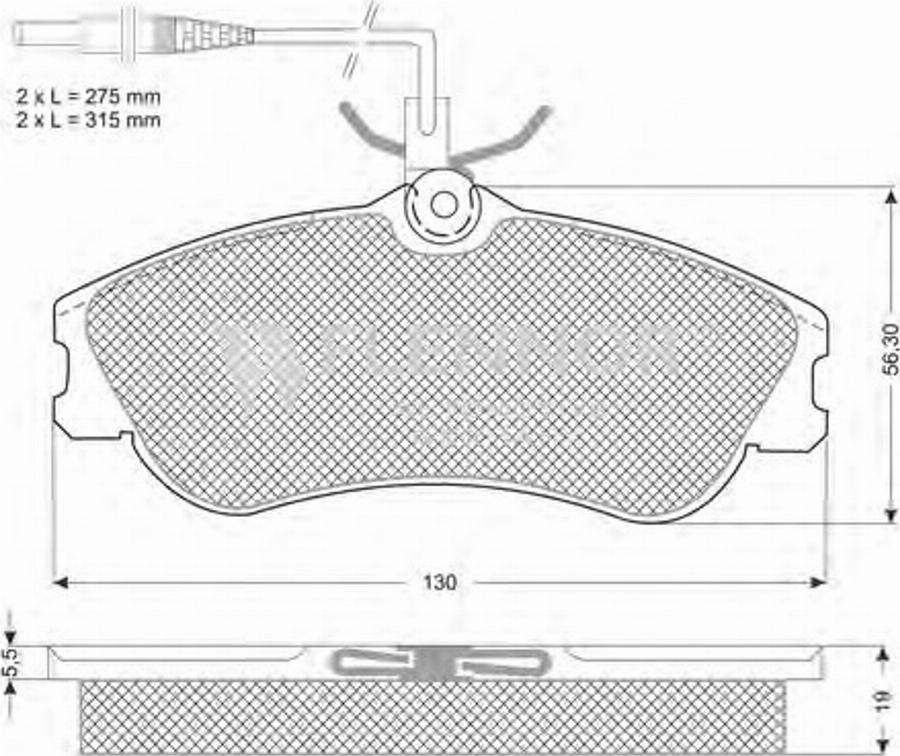 Flennor FB210276 - Kit de plaquettes de frein, frein à disque cwaw.fr