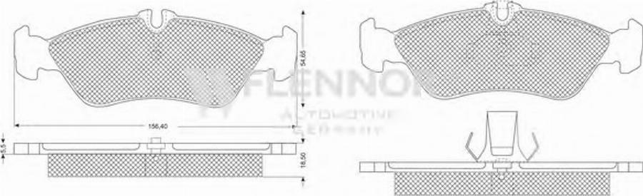 Flennor FB210272 - Kit de plaquettes de frein, frein à disque cwaw.fr