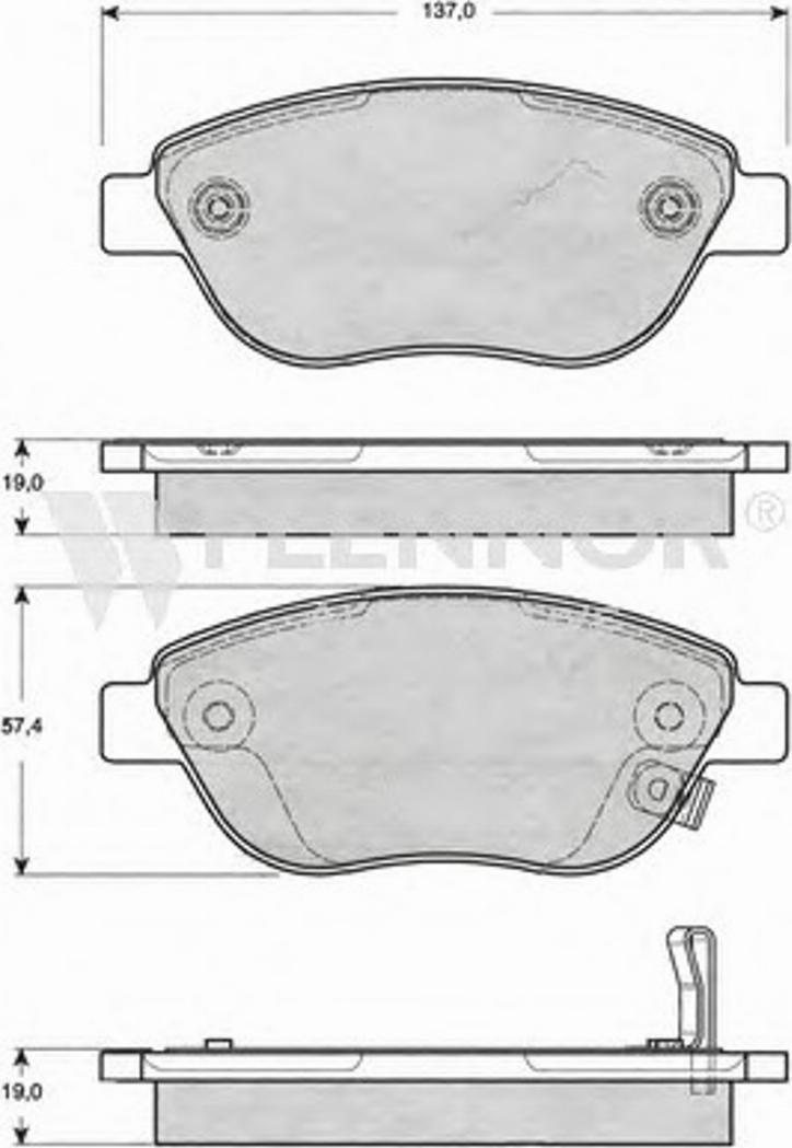 Flennor FB210755 - Kit de plaquettes de frein, frein à disque cwaw.fr