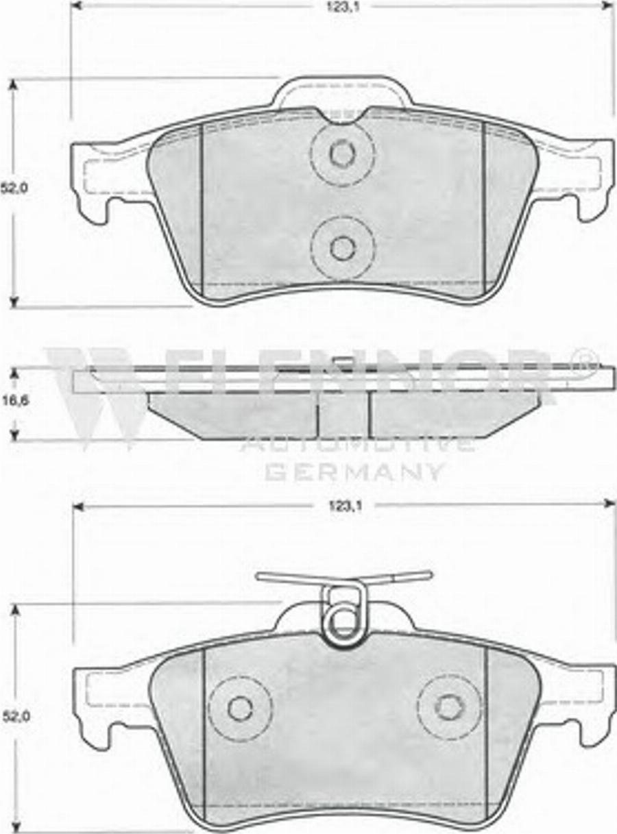 Flennor FB210768 - Kit de plaquettes de frein, frein à disque cwaw.fr