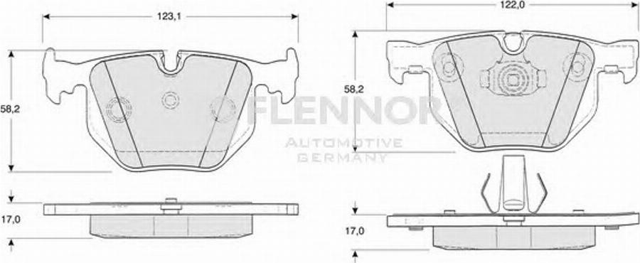 Flennor FB210700 - Kit de plaquettes de frein, frein à disque cwaw.fr