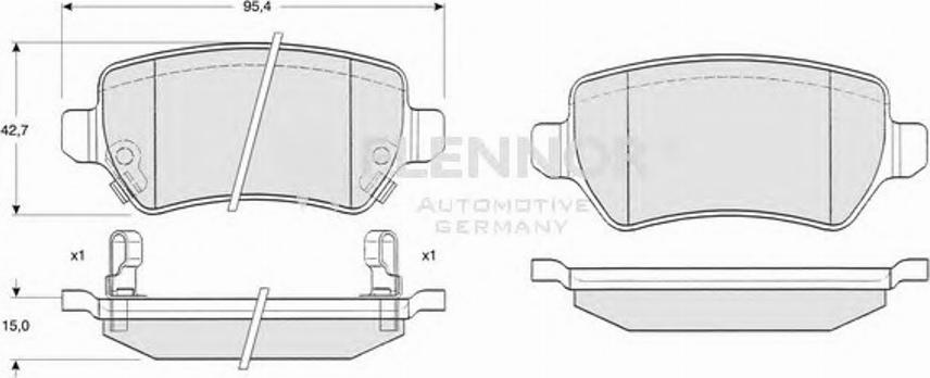 Flennor FB210712 - Kit de plaquettes de frein, frein à disque cwaw.fr