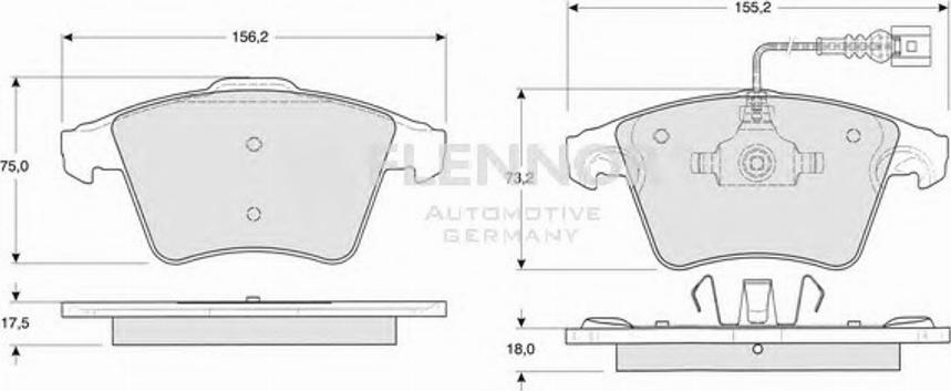 Flennor FB210727 - Kit de plaquettes de frein, frein à disque cwaw.fr