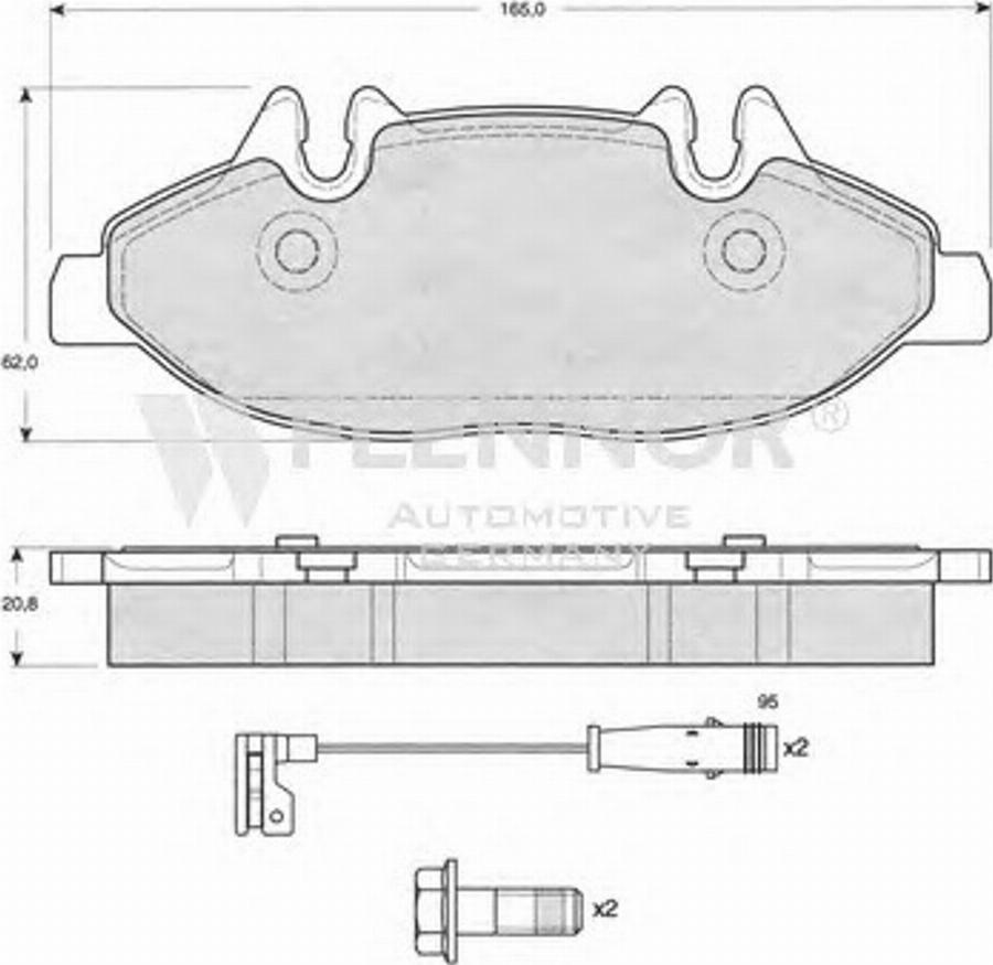 Flennor FB210773 - Kit de plaquettes de frein, frein à disque cwaw.fr