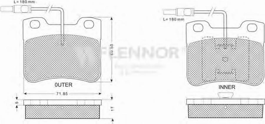 Flennor FB211093 - Kit de plaquettes de frein, frein à disque cwaw.fr