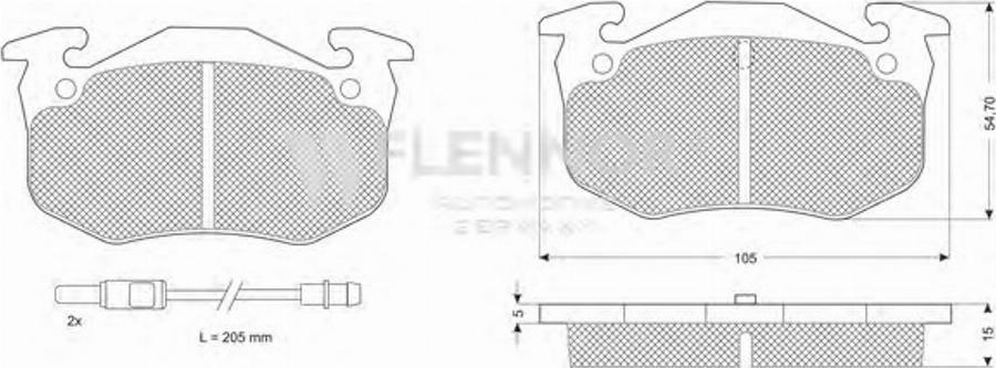 Flennor FB211399 - Kit de plaquettes de frein, frein à disque cwaw.fr