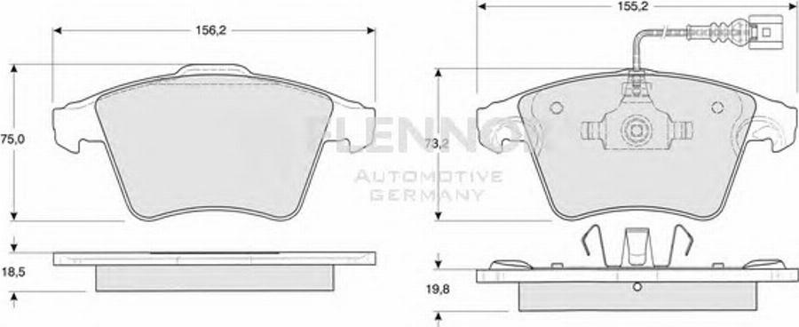 Flennor FB211371 - Kit de plaquettes de frein, frein à disque cwaw.fr