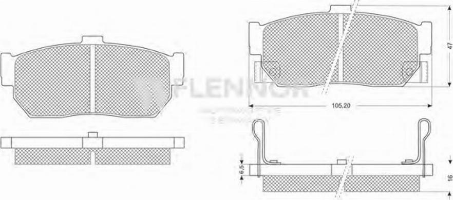 Flennor FB211228 - Kit de plaquettes de frein, frein à disque cwaw.fr