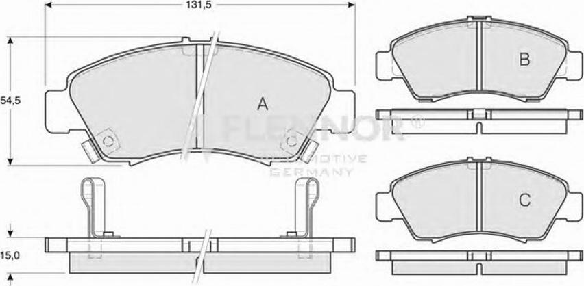 Flennor FB211274 - Kit de plaquettes de frein, frein à disque cwaw.fr