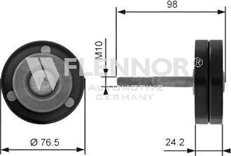 Flennor FS99424 - Poulie renvoi / transmission, courroie trapézoïdale à nervures cwaw.fr