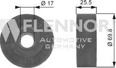 Flennor FS99244 - Poulie renvoi / transmission, courroie trapézoïdale à nervures cwaw.fr