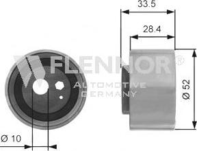 Flennor FS63491 - Poulie-tendeur, courroie de distribution cwaw.fr