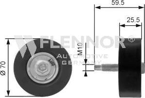 Flennor FU99380 - Poulie renvoi / transmission, courroie trapézoïdale à nervures cwaw.fr