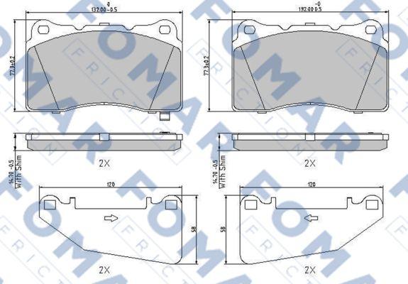 FOMAR Friction FO 999381 - Kit de plaquettes de frein, frein à disque cwaw.fr