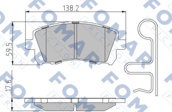 FOMAR Friction FO 994581 - Kit de plaquettes de frein, frein à disque cwaw.fr