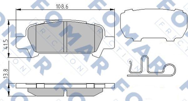 FOMAR Friction FO 994181 - Kit de plaquettes de frein, frein à disque cwaw.fr