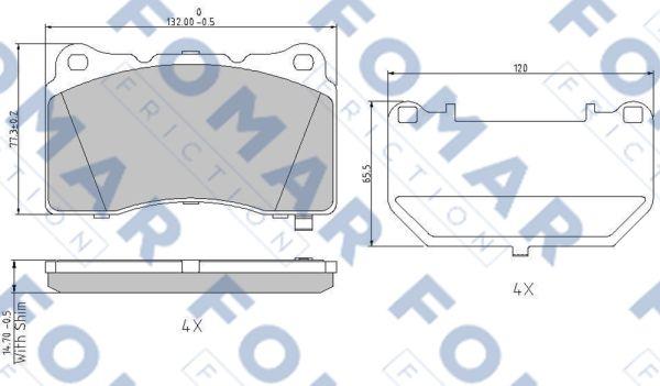 FOMAR Friction FO 996481 - Kit de plaquettes de frein, frein à disque cwaw.fr