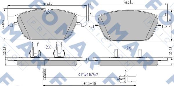 FOMAR Friction FO 998981 - Kit de plaquettes de frein, frein à disque cwaw.fr