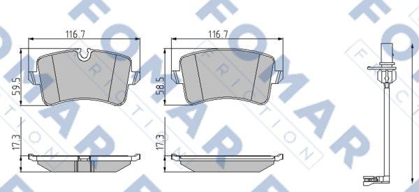 FOMAR Friction FO 998781 - Kit de plaquettes de frein, frein à disque cwaw.fr