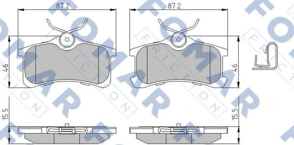 FOMAR Friction FO 992581 - Kit de plaquettes de frein, frein à disque cwaw.fr