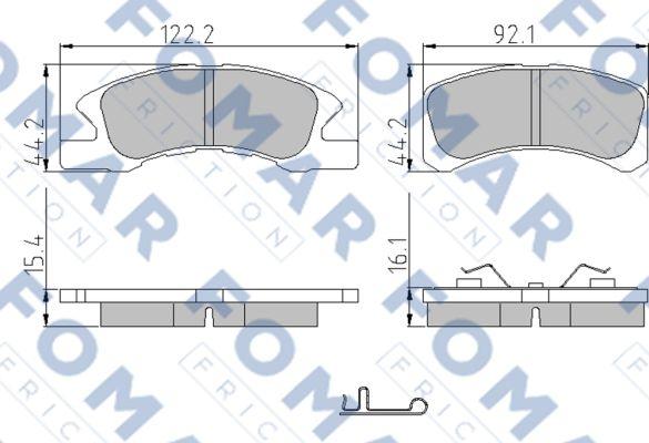 FOMAR Friction FO 949681 - Kit de plaquettes de frein, frein à disque cwaw.fr