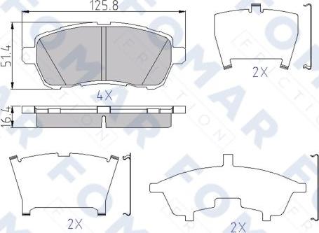 FOMAR Friction FO 958581 - Kit de plaquettes de frein, frein à disque cwaw.fr