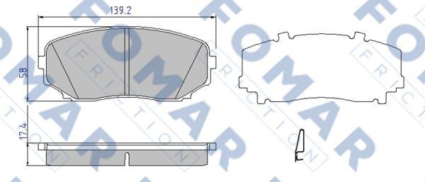 FOMAR Friction FO 957681 - Kit de plaquettes de frein, frein à disque cwaw.fr