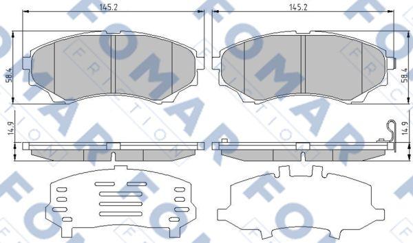 FOMAR Friction FO 969181 - Kit de plaquettes de frein, frein à disque cwaw.fr