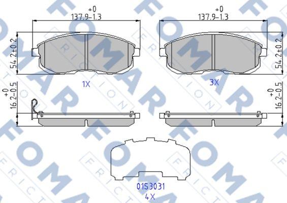 FOMAR Friction FO 969381 - Kit de plaquettes de frein, frein à disque cwaw.fr