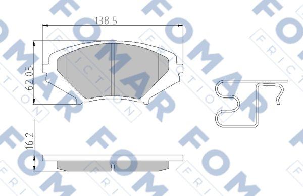 FOMAR Friction FO 968881 - Kit de plaquettes de frein, frein à disque cwaw.fr