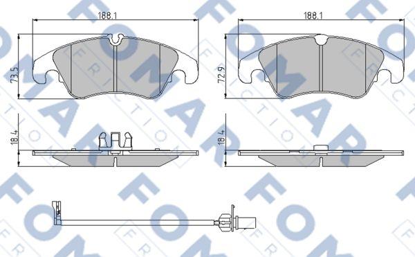 FOMAR Friction FO 962281 - Kit de plaquettes de frein, frein à disque cwaw.fr