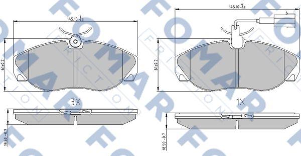 FOMAR Friction FO 909581 - Kit de plaquettes de frein, frein à disque cwaw.fr