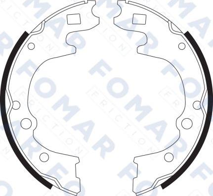 FOMAR Friction FO 9096 - Jeu de mâchoires de frein cwaw.fr