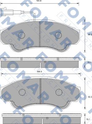 FOMAR Friction FO 909881 - Kit de plaquettes de frein, frein à disque cwaw.fr