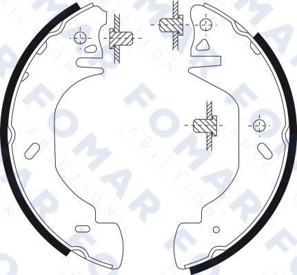 FOMAR Friction FO 9093 - Jeu de mâchoires de frein cwaw.fr